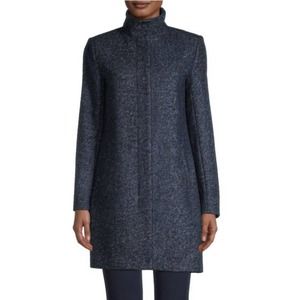 Theory Blue Wool Blend Coat